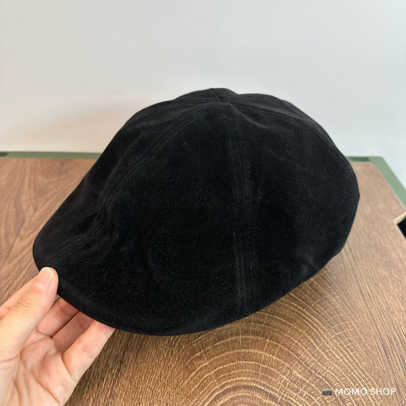 High-Quality Forward American Style Large Head Circumference Hat Autumn Winter Suede Beret Women's Duckbill Cap_voghion.com