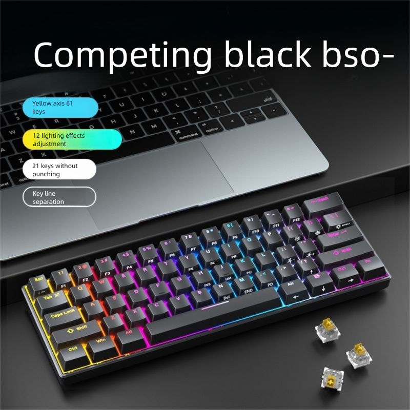Wired Mechanical Mouse Macro Hot-Swappable Wireless Three-Mode Gaming Office Keyboard Set_voghion.com