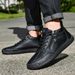 1821 Polyurethane Men's Martin Casual Boots Black, Choose Size And Tell Seller_voghion.com