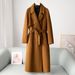 "Women's Slim-Fit Double-Faced Wool Coat – 30% Cashmere & 70% Wool Blend, Autumn Essential For Elegant Layering"_voghion.com