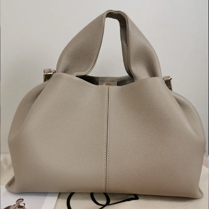 French Niche 2025 New Solid Color Lunch Box Fashion Light Luxury Women's Handbag Shoulder Crossbody Bag For Women_voghion.com