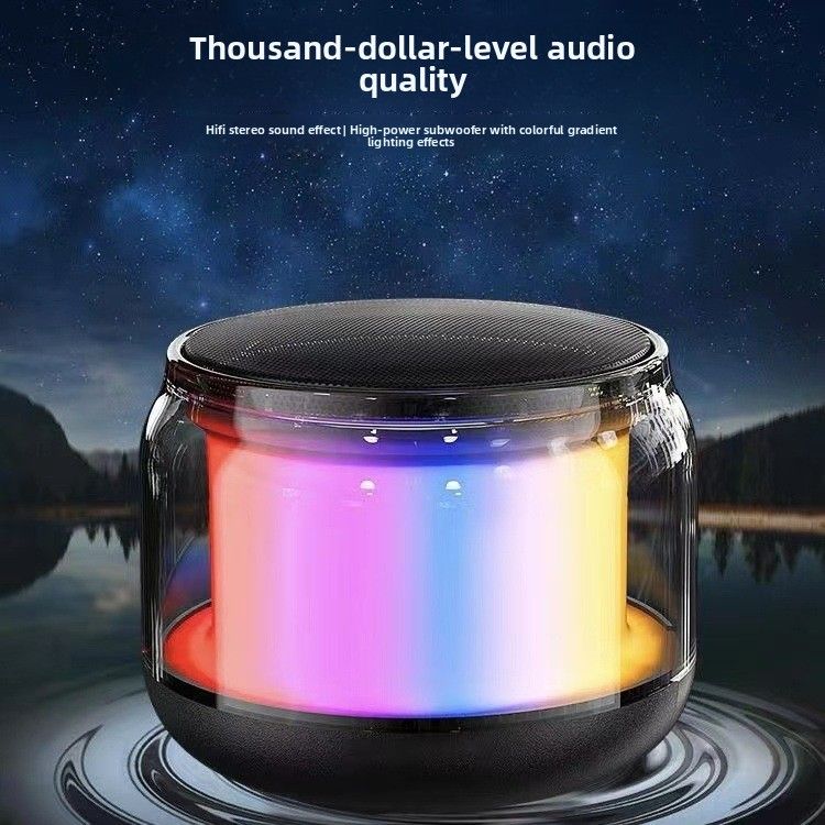 【Hohe Qualität】 Neuer Dual Wireless Bluetooth Bunte Lade Mini Tech-Savvy Auto Tragbarer Desktop-Lautsprecher_voghion.com