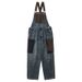 Men's vintage overalls and contrasting halter jeans one-piece suit_voghion.com