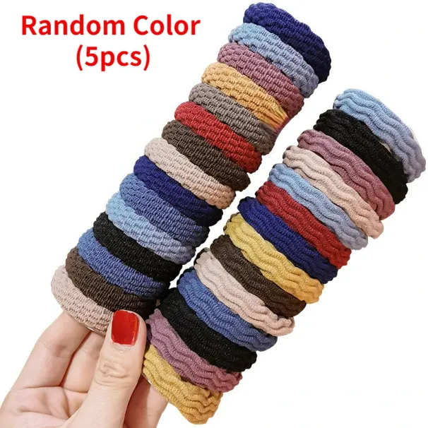 5/10/20pcs Delle Ragazze Delle Donne Fasce Elastiche Coda di Cavallo Titolare Cravatte Fascia Onda Fascia Chic Scrunchie Accessori Per Capelli Ornamenti_voghion.com