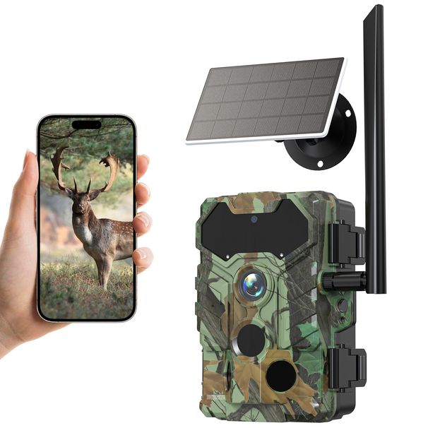 4G Wildlife Trail Camera - 4K HD With Night Vision & Motion Detection (No WiFi Needed IP66 Waterproof 120° Wide Angle SD Card Storage)_voghion.com