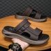 Sandalen für Herren zum Tragen im Sommer, weiche Ledersohle, geeignet für Outdoor-Sportarten_voghion.com