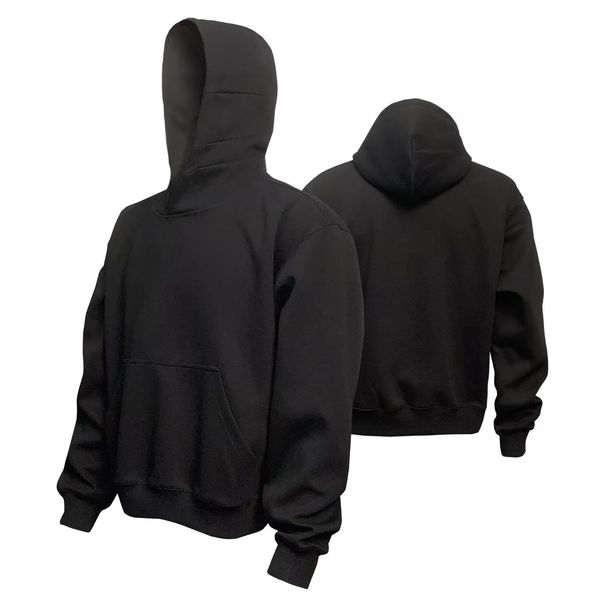 Felpa con cappuccio casual da uomo - Pullover oversize con spalle scese - Fodera in morbido pile - Leggera e comoda per l'autunno_voghion.com