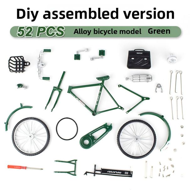 28 Bicycle Model Assembly Version DIY Alloy Bicycle Model Ornament Scenic Spot Gift Teaching Ornament_voghion.com
