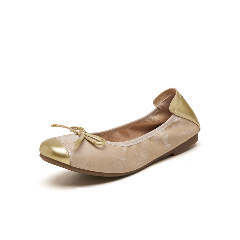 Balerini de damă cu talpă moale, model „Temperament Egg Roll”, fără slip-on, model single_voghion.com