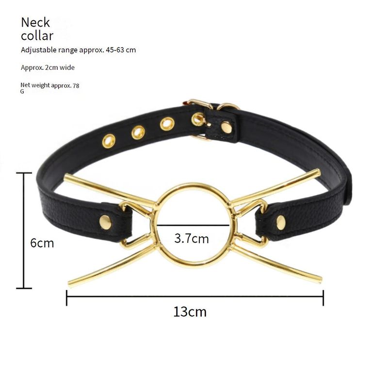 Sex Products Mouth Cover Iron Cage Octopus Mouth Golden Ingot Ring Spider Mouth Ball Nightclub Performance Deep Throat Ring_voghion.com