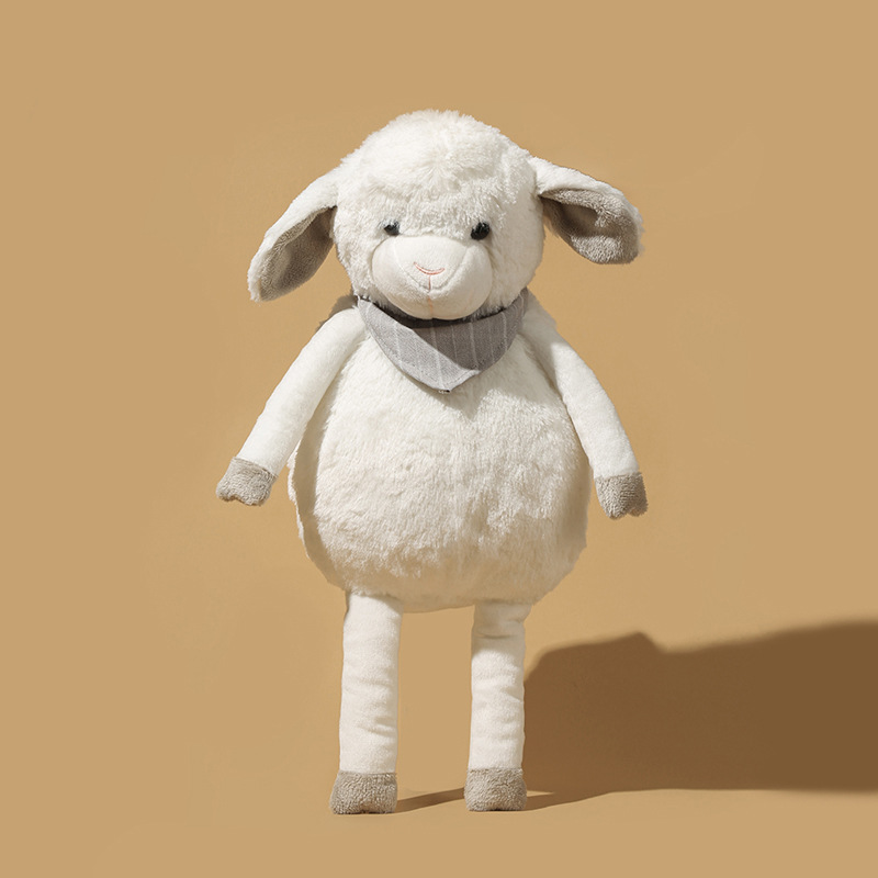 Stuffed Plush Animals Doll New White Scarf Sheep Doll Animal Plush Toy Girl Birthday Gift Children Comfort Doll_voghion.com
