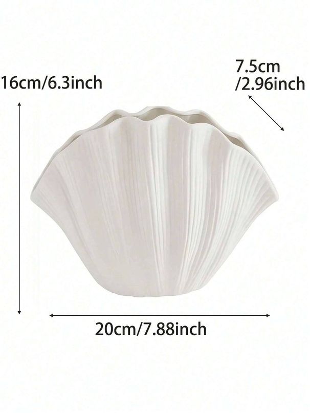 1 PC Shell Vase Ceramic Vase For Modern Home Decoration Unique Vase For Farmhouse Decoration Beautiful Room Decoration Nordic Decorative Vase Ornament_voghion.com