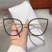 Trendy INS Hollow Cat Eye Spring Leg Anti-Blue Light Glasses, Customizable Prescription Or Non-Prescription Fashion_voghion.com