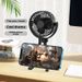 Új, háromlábú ventilátor, USB töltés, hosszú akkumulátor-élettartam, rögzítésgátló, kézi, kültéri, hordozható polip tartó, kis ventilátor_voghion.com