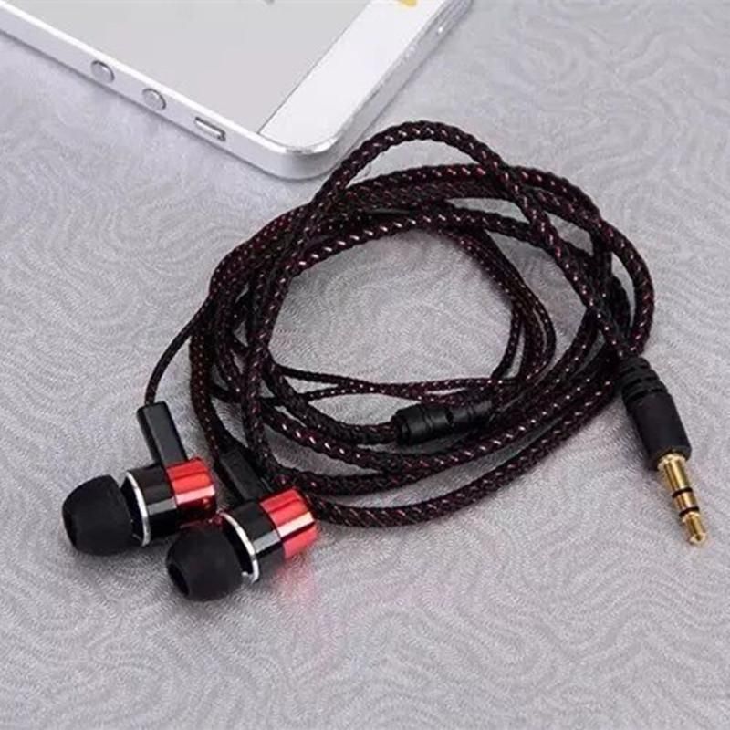 Fashionable MP3/mp4 Wiring Cloth Rope Heavy Subwoofer Earphones In Ear Braided Rope Wired Earplugs_voghion.com