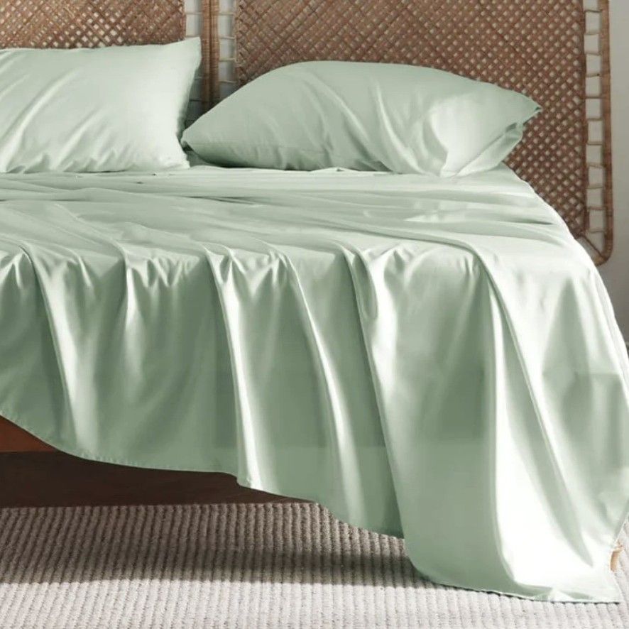 Lenzuolo in fibra di bambù, coprimaterasso, federa, set di quattro pezzi, biancheria da letto per hotel fresca e setosa_voghion.com