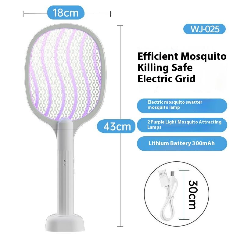 Mosquito Swatter Rechargeable Household Lithium Battery 2-in-1 Mosquito Killer Lamp Foldable Mosquito Swatter Fly Swatter_voghion.com