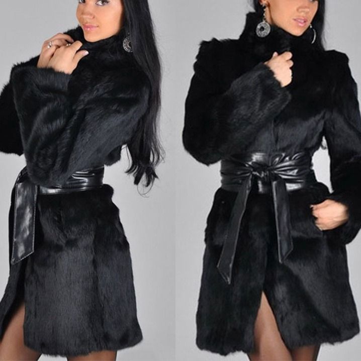 Vêtements pour femmes automne et hiver manteau de fourrure de vison pour femmes manteau de fourrure de renard manteau de fourrure mi-long prix spécial_voghion.com
