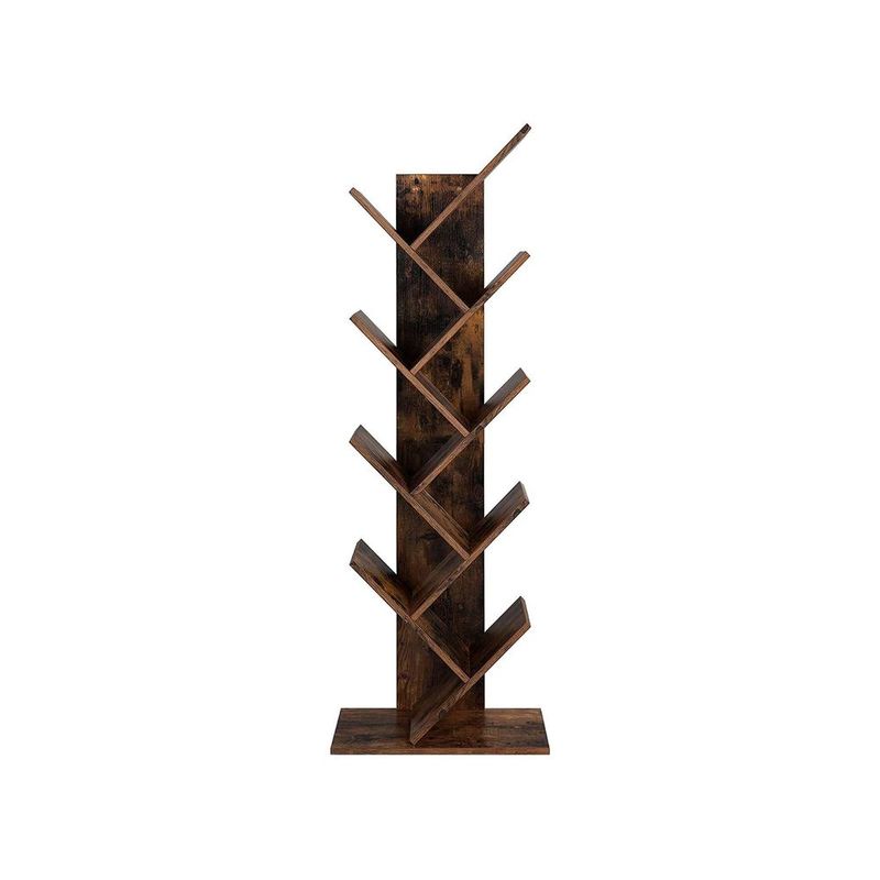 Bücherregal, Wanddeko Für Wohnzimmer, Arbeitszimmer, Schlafzimmer, Offenes Wandregal, Standregal, Etagenregal Aus Holz, Organizer Für Mit 8 Fächern_voghion.com