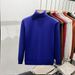 Herrkläder Höst- och vintertröja med turtleneck Lös varm tröja Tjockbottnad tröja_voghion.com