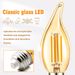 Lâmpada de filamento LED C35 - Lâmpada Edison Vintage E12 com IRC de 90, branco quente 2700K, regulável, vidro inquebrável_voghion.com