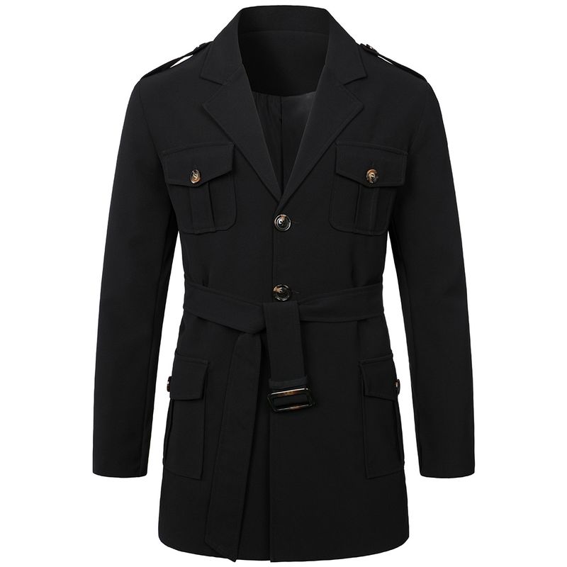 Herrenbekleidung Anzug Herrenjacke modische Frühlings-Freizeitanzug Windjacke Mantel kalter Wind_voghion.com