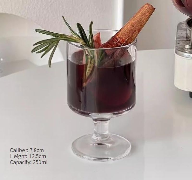 Aesthetic Embossed Glass - Elegant Footed Dessert Cup For Juice/Ice Cream/Yogurt (12oz, Frosted Texture, Perfect For Parfaits & Cold Beverages)​_voghion.com
