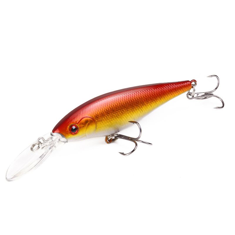Hot Style 11cm/9.5g Plastic Simulatie Vis Aas Lange Tong Minnow Lure Kleurrijke Aas Visgerei_voghion.com