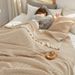 100% Cotton Waffle , 4-Layer Lightweight And Breathable Blanket Summer, Luxuriously Soft Gauze Bedding For Bed_voghion.com