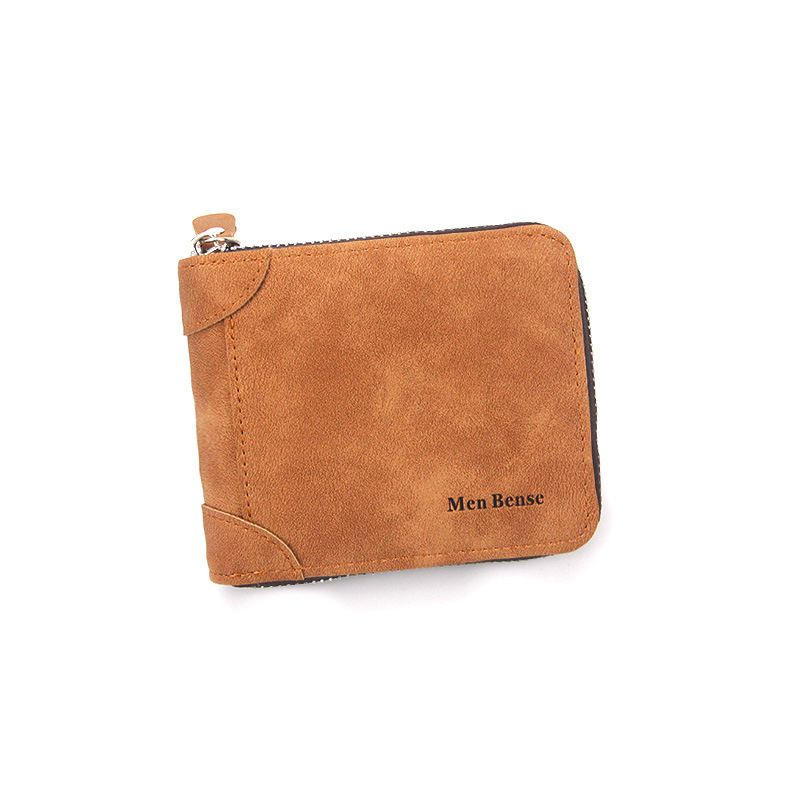 MenBense Neue Mode Matte Herren Kette Brieftasche Multi-Card Slot Einfache Geldbörse_voghion.com