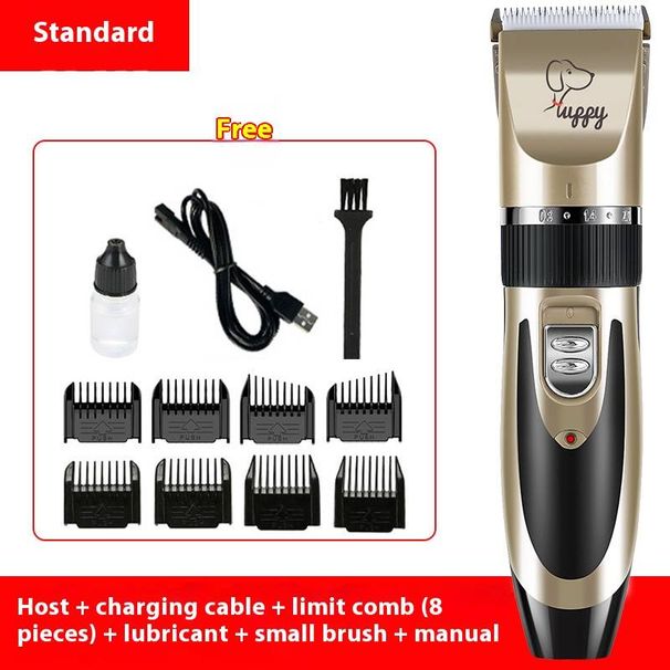 Cordless Pet Grooming Clipper – Ultra-Quiet Trimmer For Dogs & Cats With 9 Comb Attachments (ABS Body, Multiple Kit Options)_voghion.com