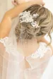 Hai Jewely Lace Applique Wedding Veil With Peals 2022 New Tulle Cut Eage Bide Headpiece Bidal Accessoies_voghion.com