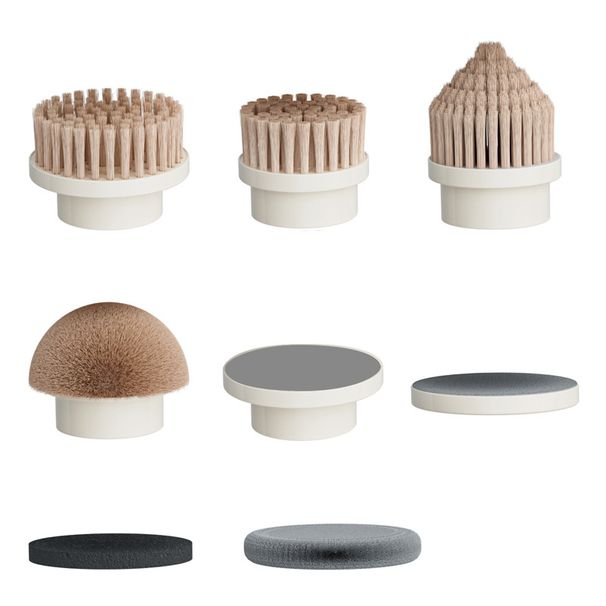 Mehrzweck-Reinigungsbürstenset von PiLi – 7 austauschbare Köpfe (flach, spitz, Kugel, Klettverschluss, Scheuerschwämme, Schwamm)_voghion.com