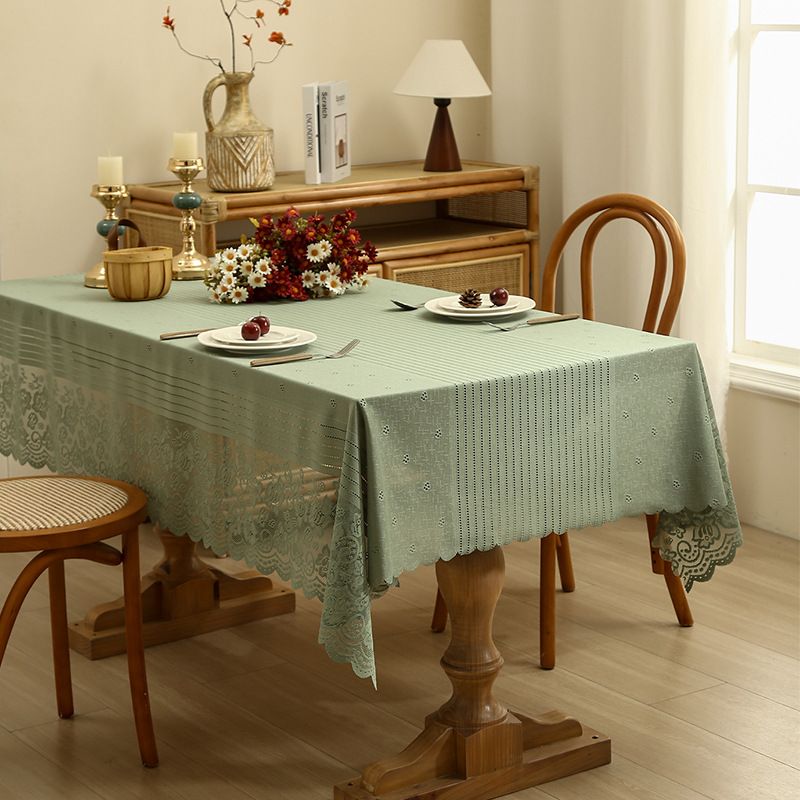 ​Bohemian Lace Tablecloth With Floral Embroidery - Elegant Cover For Coffee Table, TV Stand, Dining & Side Tables_voghion.com
