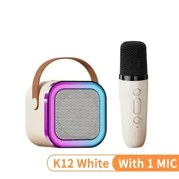 K12 Karaoke Hine Portable Bluetooth 5.3 PA Speaker System With 1-2 Wireless Microphones Home Family Singing Kids Xmas_voghion.com