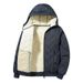 Giacca invernale con cappuccio da uomo foderata in pile - Cappotto ampio e spesso con fodera in sherpa per climi estremamente freddi (nero/grigio, disponibile in taglie forti)_voghion.com