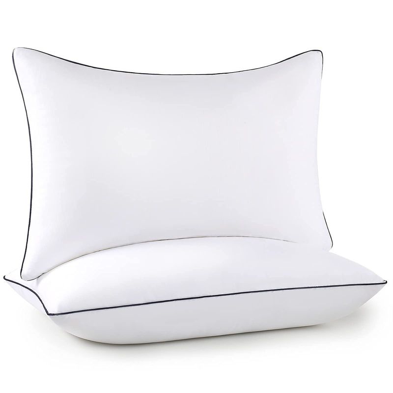 Confezione da 2 cuscini super morbidi in fibra alternativa di piumino, per un sonno profondo, per letto king/queen size, con nucleo rinfrescante._voghion.com