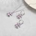 New Western Empress Dowager Anchor Necklace Earrings, Pink Zircon Stone, Fashionable and Minimalist Grade Ear Buckles,_voghion.com