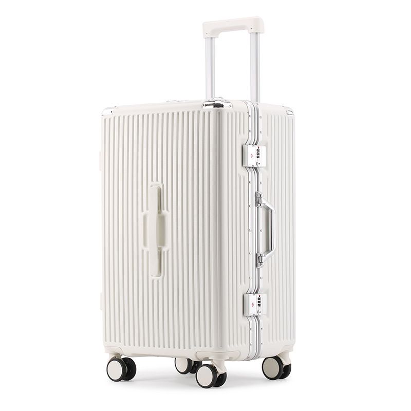 Large Capacity Thickened Aluminum Frame Password Travel Suitcase 26 Inch Shatterproof Sturdy Trolley Case_voghion.com