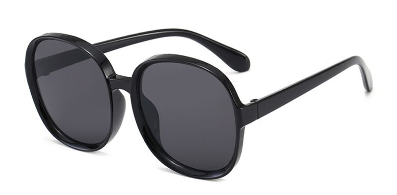 Plastic Classic Vintage Sunglasses Woman Oversized Round Frame Brand Designer Female Glasses Big Shades Oculos_voghion.com