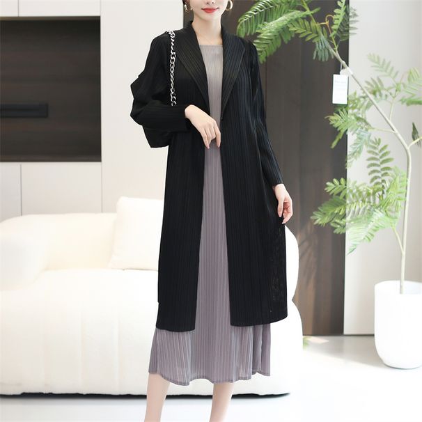 Sanzhai Πλισέ Χειροποίητο Ζακέτα-Ζακέτα σε ασορτί γραμμή_voghion.com