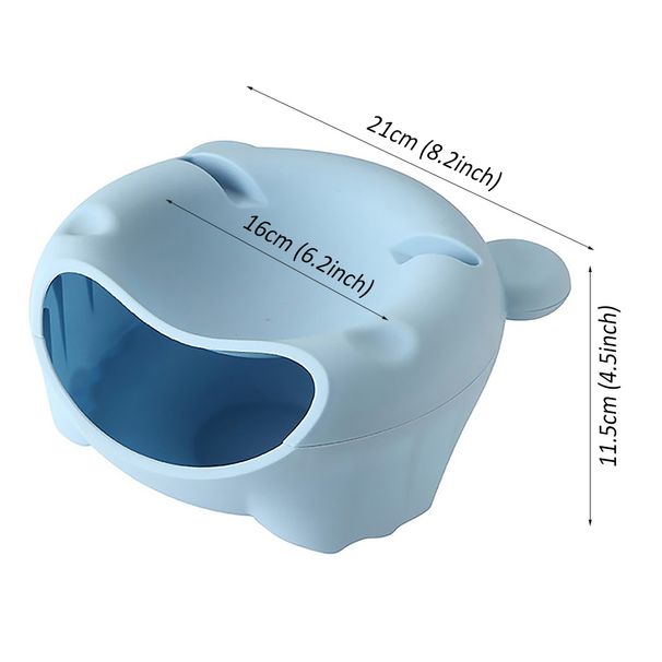 2Pcs Fruit Bowl Plastic Double Layers Snack Storage Box Plate With Phone Holder_voghion.com