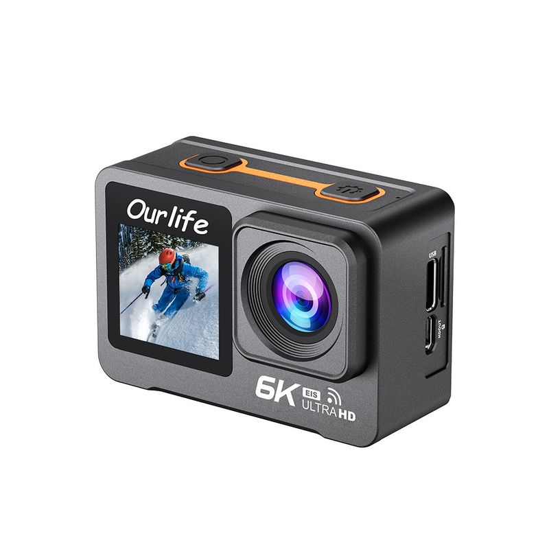 6K Anti-shake And Waterproof Dual-screen Sports Camera, Sports Vlog Shooting WiFi Remote Control, Ree 32G Card + Arm Bag, A Must For Sports Experts_voghion.com