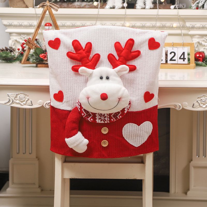 Decoratiuni de Craciun noua tesatura tridimensionala husa scaun papusa Mos Craciun husa masa si scaunul betisoarelor husa scaunului husa spate_voghion.com