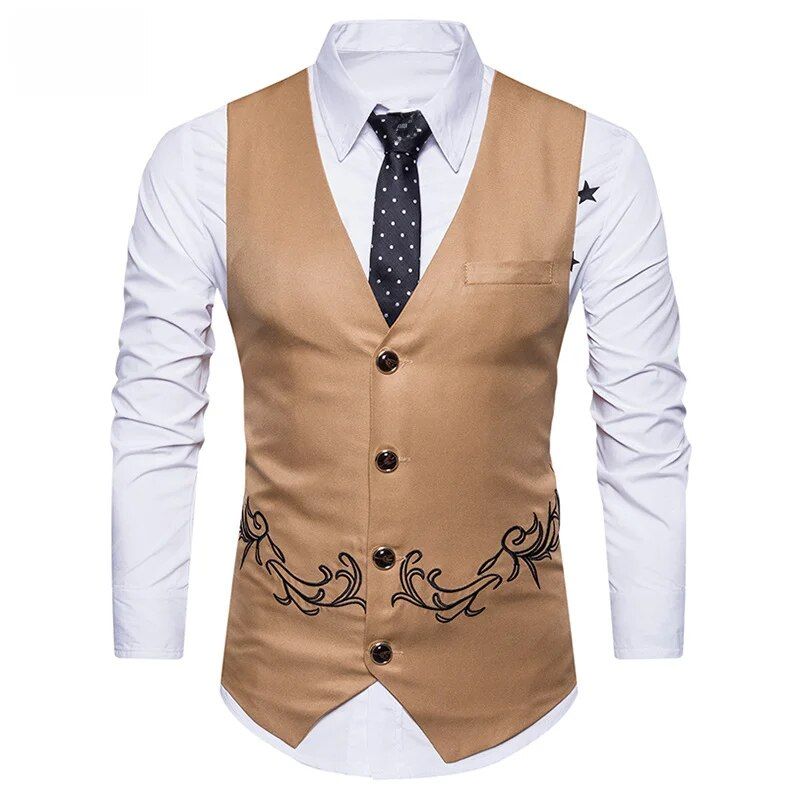 Gilet de costume brodé pour hommes, taille européenne, nouveau style, printemps et automne 2024, M27_voghion.com
