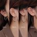 Women's S999 Pure Silver Plain Hoop Drop Earrings - Sleep-Friendly Design, No Need To Remove, Gentle For Piercing Care With High-End Minimalism_voghion.com