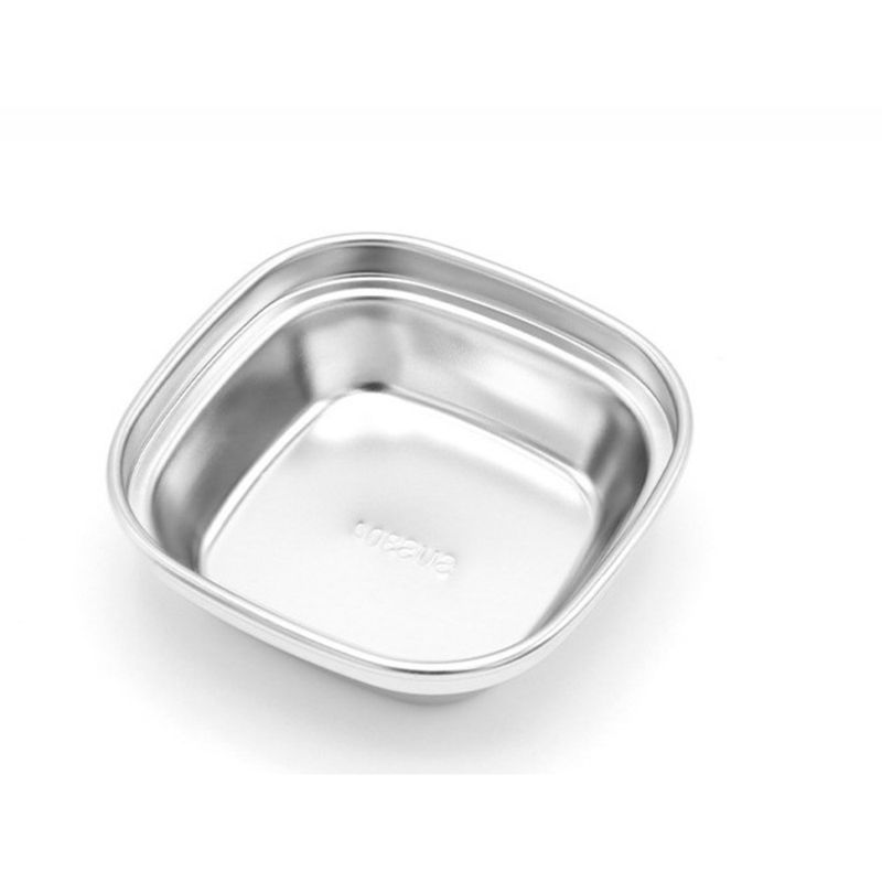 Outdoor Stainless Steel Seasoning Plate, Sauce Vinegar Dish Camping Tableware_voghion.com