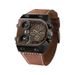 Oulm Herren-Quarzuhr mit großem Zifferblatt und mehreren Zeitzonen, modische Persönlichkeit, Lederarmband_voghion.com