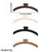 Premium Coffee Matte Large Korean Solid Color Elegant Back-of-Head Updo Dense-Tooth Shark Clip - Non-Poking Comfort Claw_voghion.com