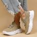 Plus Size Women's Breathable Sock Sneakers Slip-On Lazy Shoes_voghion.com